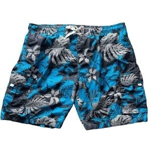Men's KANU SURF TEAL BLACK SHORTS SIZE 2XL GUC #0003